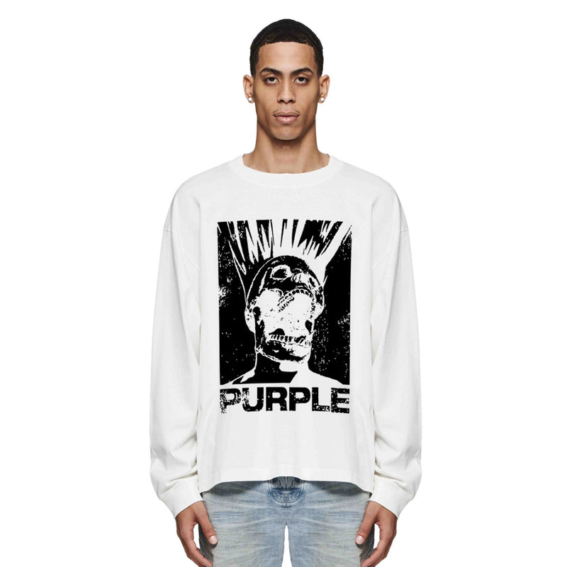 Purple Brand Long Sleeve T-Shirt Fashion Loose Long Sleeve Top