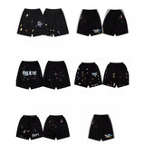 Gallery Dept Shorts Hand Painted Splash Ink Color Matching Casual Shorts