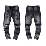 Amiri Jeans Ripped Patch Slim Fit Casual Denim Trousers