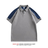 Men T-shirt Patchwork Short-Sleeved T-shirt Men's Summer Wide Leisure