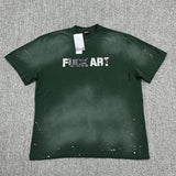 Mens Vintage T-Shirts FARFROMWHAT Washed and Old Splashed Lnk T-shirts
