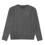 Ralph Lauren Knitted sweaters cotton thread ruff pony embroidery twist crew neck