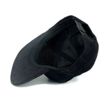 Trendy flat brimmed hat corduroy heattech