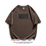 Men's T-Shirts Summer Short-Sleeved T-shirt Men's Loose Brown Casual