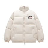 Mens Vintage Jackets Cotton Clothing Short High Street Stand-Up Collar Warm Padded Jacket
