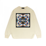 Purple Brand Long Sleeve T-Shirt Fashion Loose Long Sleeve Top