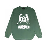 Purple Brand Long Sleeve T-Shirt Fashion Loose Long Sleeve Top