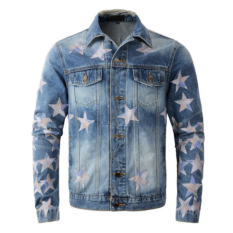 Amiri Jacket Trendamiri Ripped Slim Fit Denim Coat Jacket Men