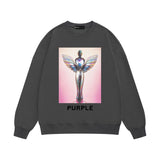 Purple Brand Sweatshirt Loose Crew Neck Sweater