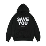 Man Fall Outfits Vintage Casual Hoodie Letter Hip Hop Hooded Sweater