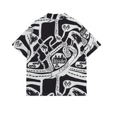 Rhude T Shirt Casual Short Sleeve Shirt Men's and Women's Shorts Shirt