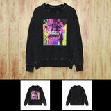 Purple Brand Distressed Sweatshirt Retro Vintage Crew Neck Sweater