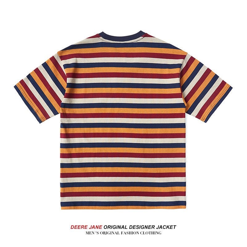 Men T-shirt Summer Cotton Short Sleeve T-shirt Loose
