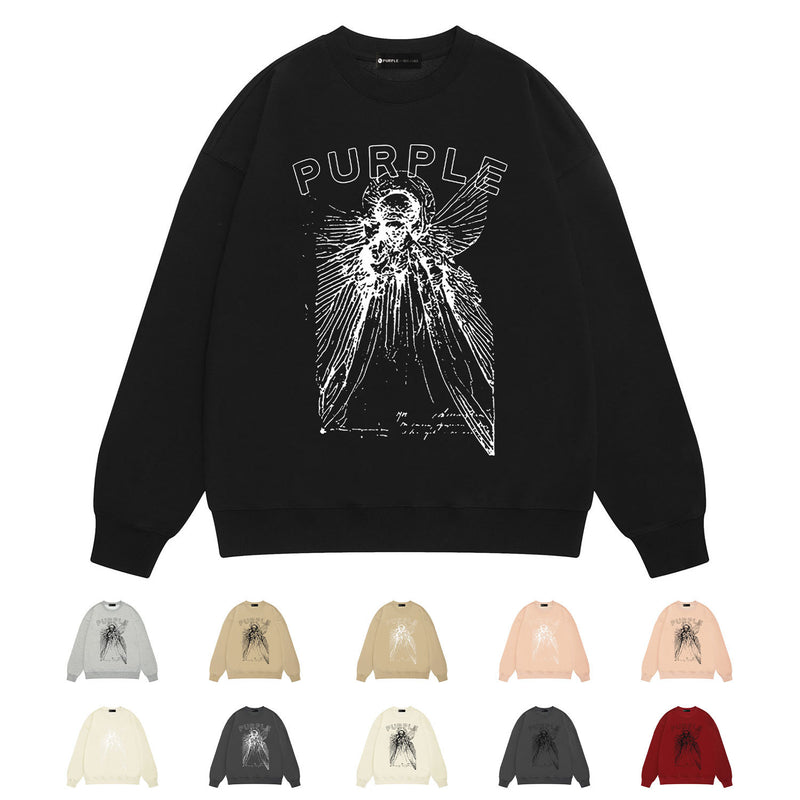Purple Brand Sweatshirt Loose Crew Neck Sweater