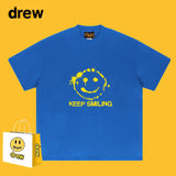Drew T Shirts Smiley Face Short Sleeve Fashion Printed T-shirt