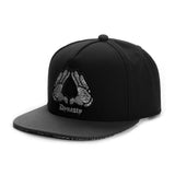 Trendy flat brimmed hat cashew pattern