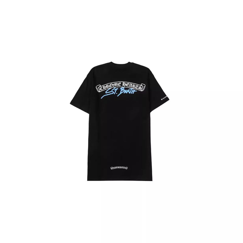 CHH Chrome Heart T Shirts Chrome Hearts Text Cross Sanskrit Short Sleeves