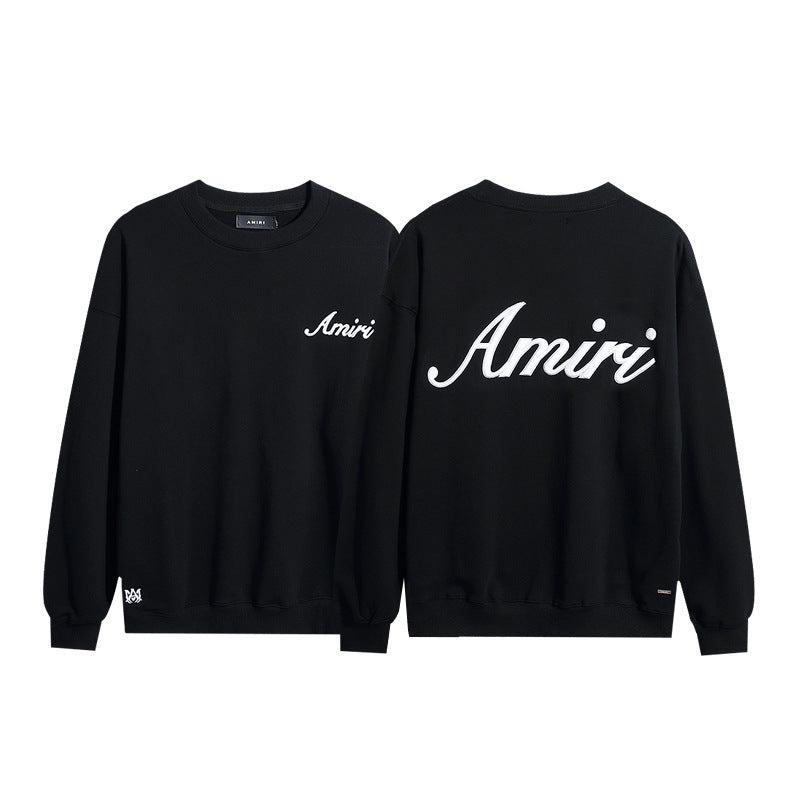 Amiri Sweatshirt AMI Embroidery Letter Logo Crew Neck Sweater Men and Women