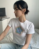 Vintage Y2g Shirts Summer Printed Short-Sleeved T-shirt for Women