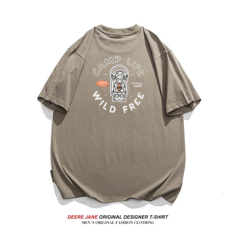 Men T-Shirts Short-Sleeved T-shirt Baby Boy and Girl Summer Loose All-Match Casual
