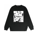 Purple Brand Long Sleeve T-Shirt Fashion Loose Long Sleeve Top