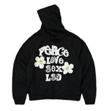 Men Vintage T-Shirts vintage trendy brand love and peace loose couple hooded