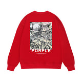 Purple Brand Sweatshirt Loose Crew Neck Sweater