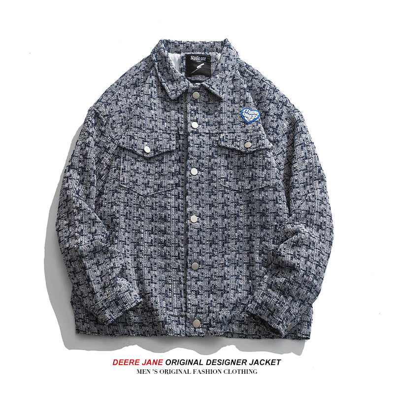 Men Jacket Spring Shirt Men Retro Loose Versatile Coat