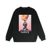Purple Brand Long Sleeve T-Shirt Fashion Loose Long Sleeve Top