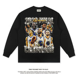 Nba Long Sleeve Shirt Autumn and Winter Long Sleeve T-shirt Retro Cotton Fashion Brand