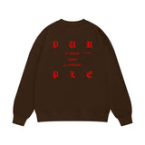 Purple Brand Sweatshirt Loose Crew Neck Sweater