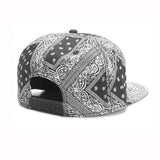 Trendy flat brimmed hat los angeles cashew pattern