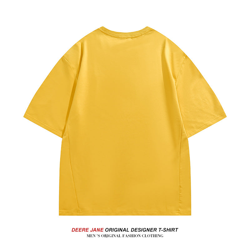 Men's T-Shirts Summer Short-Sleeved T-shirt Men's Loose All-Match White Casual