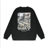 Purple Brand Long Sleeve T-Shirt Fashion Loose Long Sleeve Top