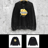 Purple Brand Distressed Sweatshirt Retro Vintage Crew Neck Sweater