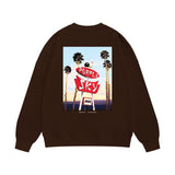 Purple Brand Sweatshirt Loose Crew Neck Sweater