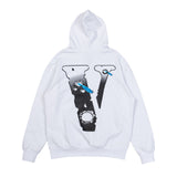 Vlone Hoodie autumn and winter big V pattern hooded sweater