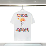 Casablanca T Shirts Fashion Loose Torch Printed Tee
