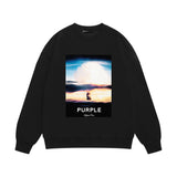 Purple Brand Sweatshirt Loose Crew Neck Sweater