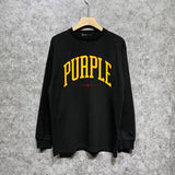 Purple Brand Long Sleeve T-Shirt Fashion Loose Long Sleeve Top