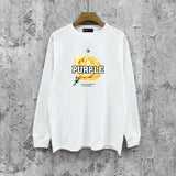 Purple Brand Long Sleeve T-Shirt Fashion Loose Long Sleeve Top