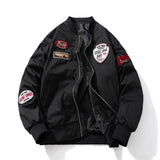 Men Vintage Jackets Vintage Towel Fleece Embroidered Jacket Baseball Suit Flight Suit