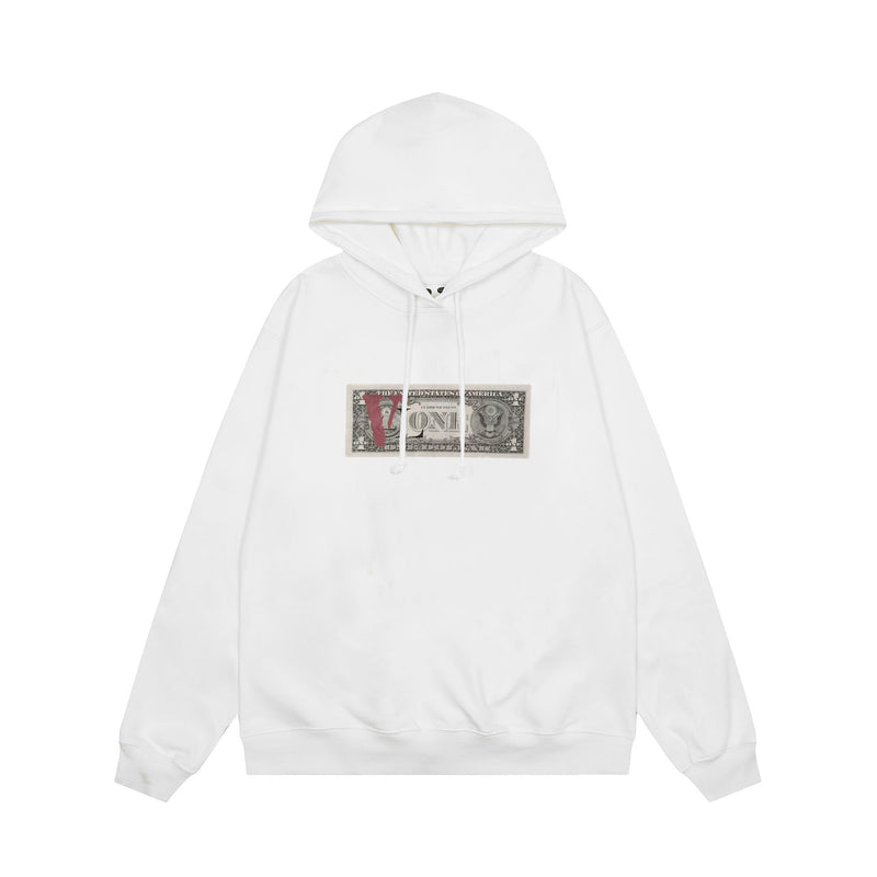Vlone Hoodie Fall/Winter Dollar Big V Letter Hooded