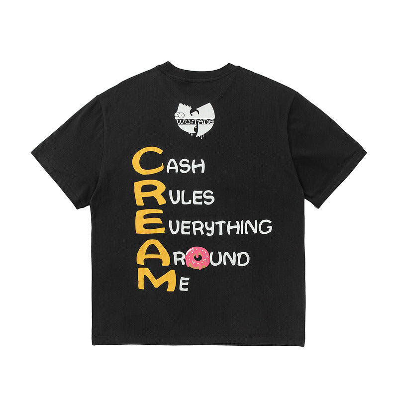 Men Vintage T-Shirts Wu-Tang Clan & The Simpsons Tee