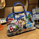 Chh Chrome Heart Leather Bag Splicing Embroidered Women's Bag