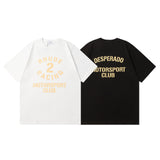 Rhude T Shirt Racing Club Alphabet Slogan Printed Short Sleeve T-Shirt