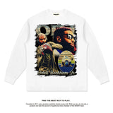 Nba Long Sleeve Shirt Autumn and Winter Long Sleeve T-shirt Cotton round Neck Men's Women's Pullover