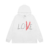 Vlone Hoodie Autumn and Winter Valentine's Day Limited Big V Letter