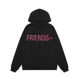 Vlone Hoodie autumn and winter red lips big V letter pullover