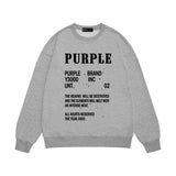 Purple Brand Sweatshirt Loose Crew Neck Sweater